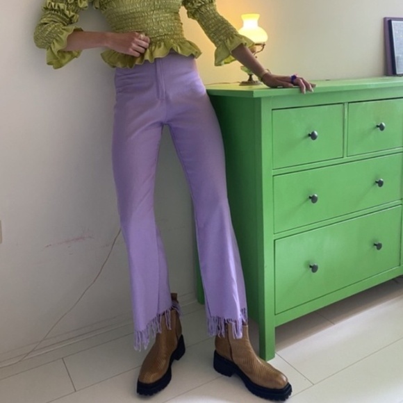 New! Tach Nicanor Linen Pants - Lilac - Picture 5 of 7